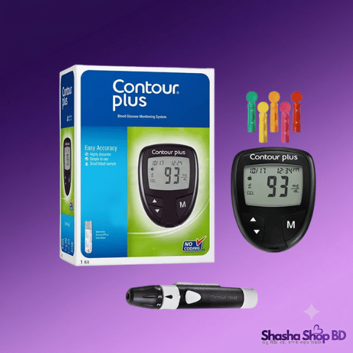 Contour Plus Auto-Coded Blood Glucose Glucometer | Shasha Shop BD