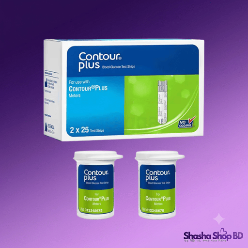 Contour Plus Blood Glucose Test Strips 50pcs (2x25) - Shasha Shop BD