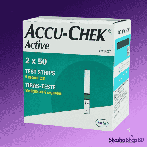 Accu-Chek Active Blood Glucose Test Strips 100pcs (2x50) - Shasha Shop BD