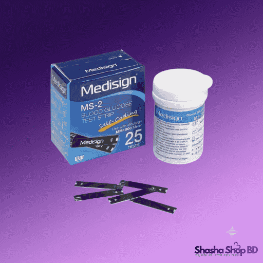 Medisign MS-2 Blood Glucose Test Strips 25pcs - Shasha Shop BD