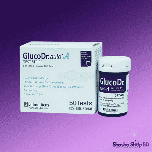 GlucoDr Auto A Blood Glucose Test Strips 50pcs (25x2) - Shasha Shop BD