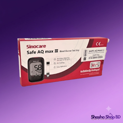 Sinocare Safe AQ Max III Blood Glucose Test Strips 50pcs - Shasha Shop BD