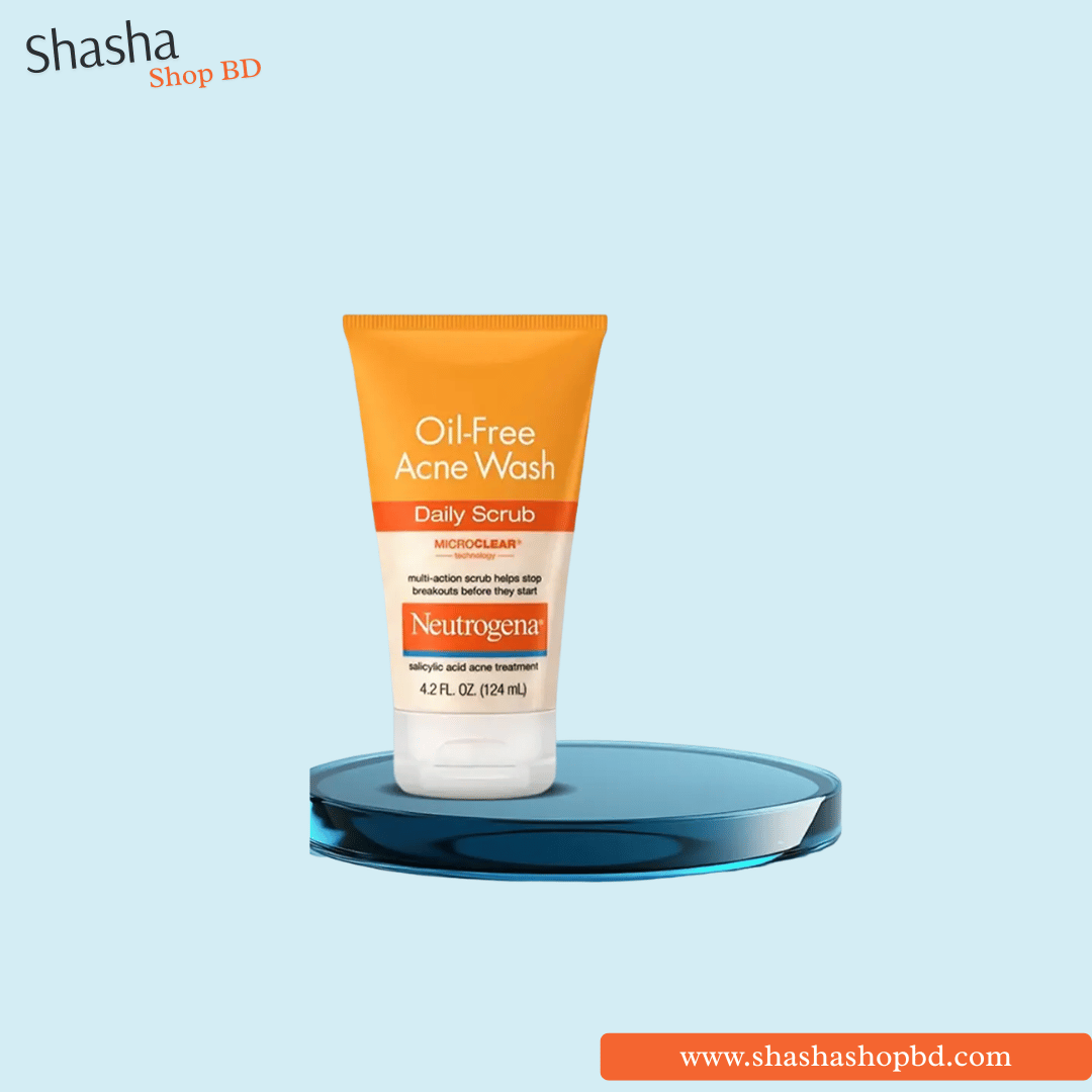 Neutrogena Oil-Free Acne Wash Daily Scrub Salicylic Acid 124ml | Shasha Shop BD