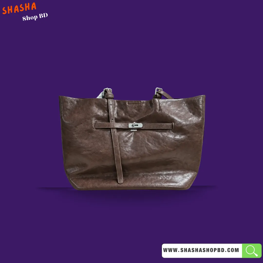 Premium Leather Large Capacity Tote Bag for Women F14 | প্রিমিয়াম লেদার লার্জ ক্যাপাসিটি ব্যাগ | Shasha Shop BD