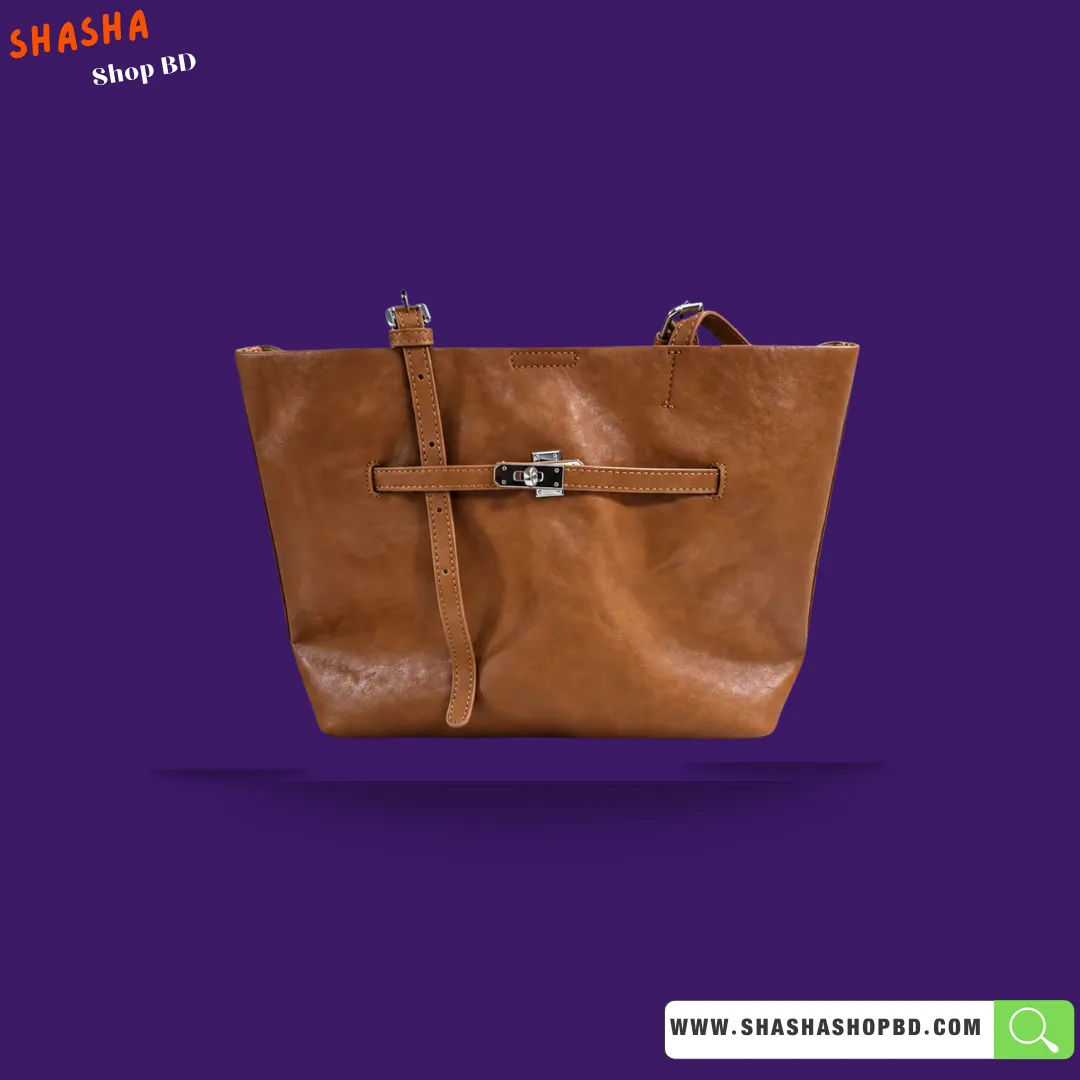 Premium Leather Large Capacity Tote Bag for Women F13 | প্রিমিয়াম লেদার লার্জ ক্যাপাসিটি ব্যাগ | Shasha Shop BD