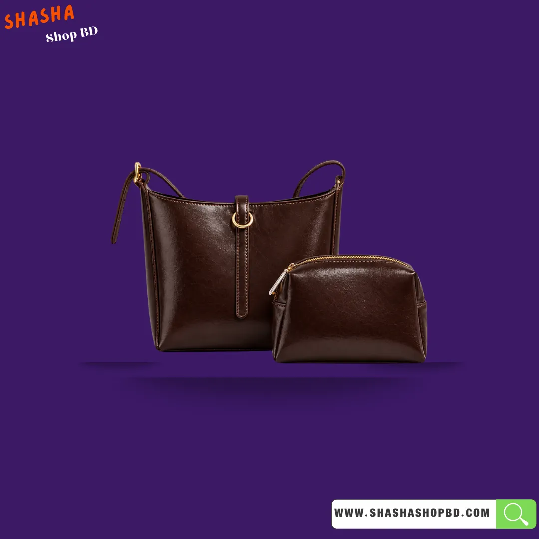 Premium Ladies Purse Combo Set (A04) - Dark Brown | Shasha Shop BD