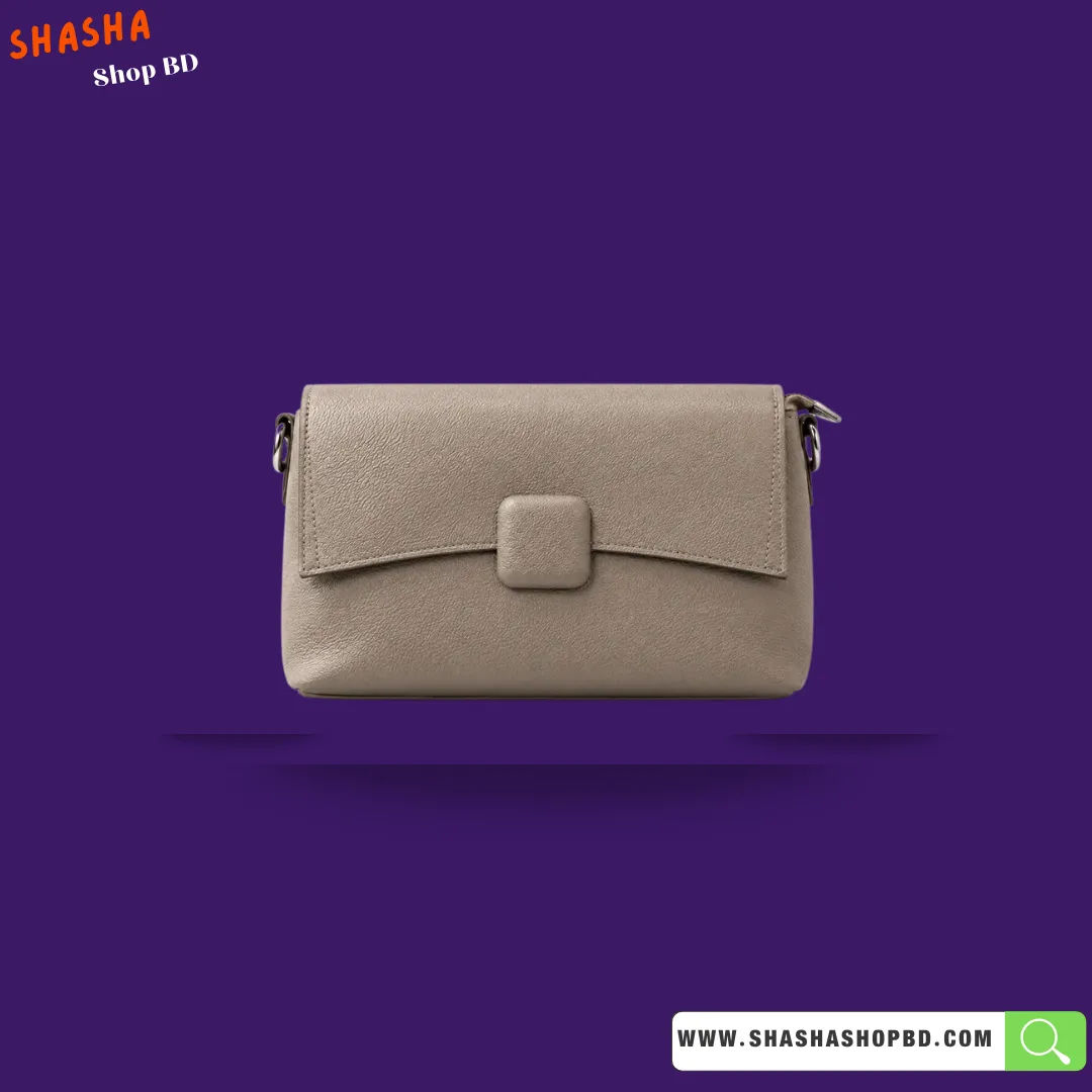 Premium Shoulder Side Purse (A03) - Beige Grey | Shasha Shop BD