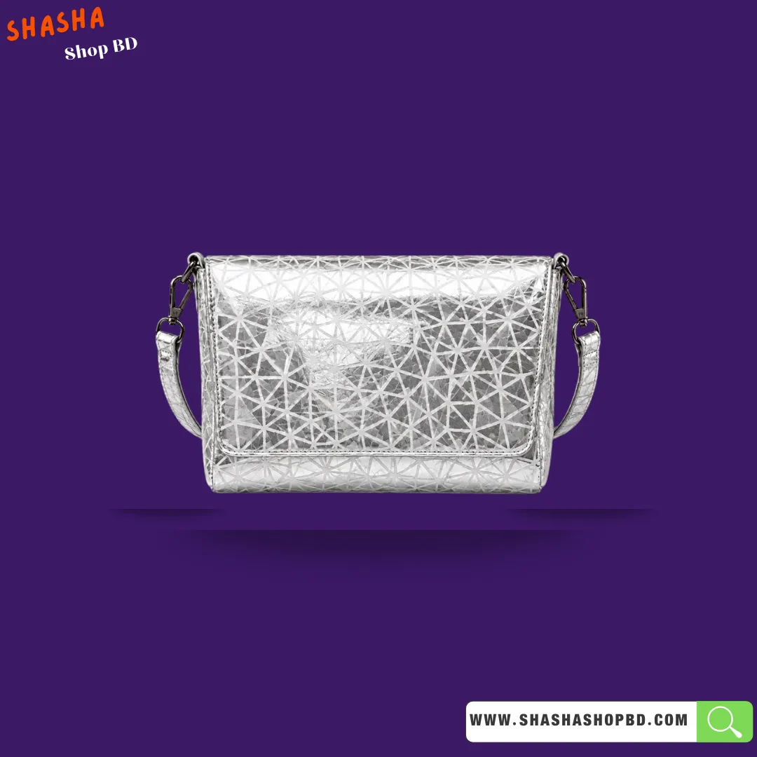 Premium Designer Style Bag (P03) - Silver | Shasha Shop BD