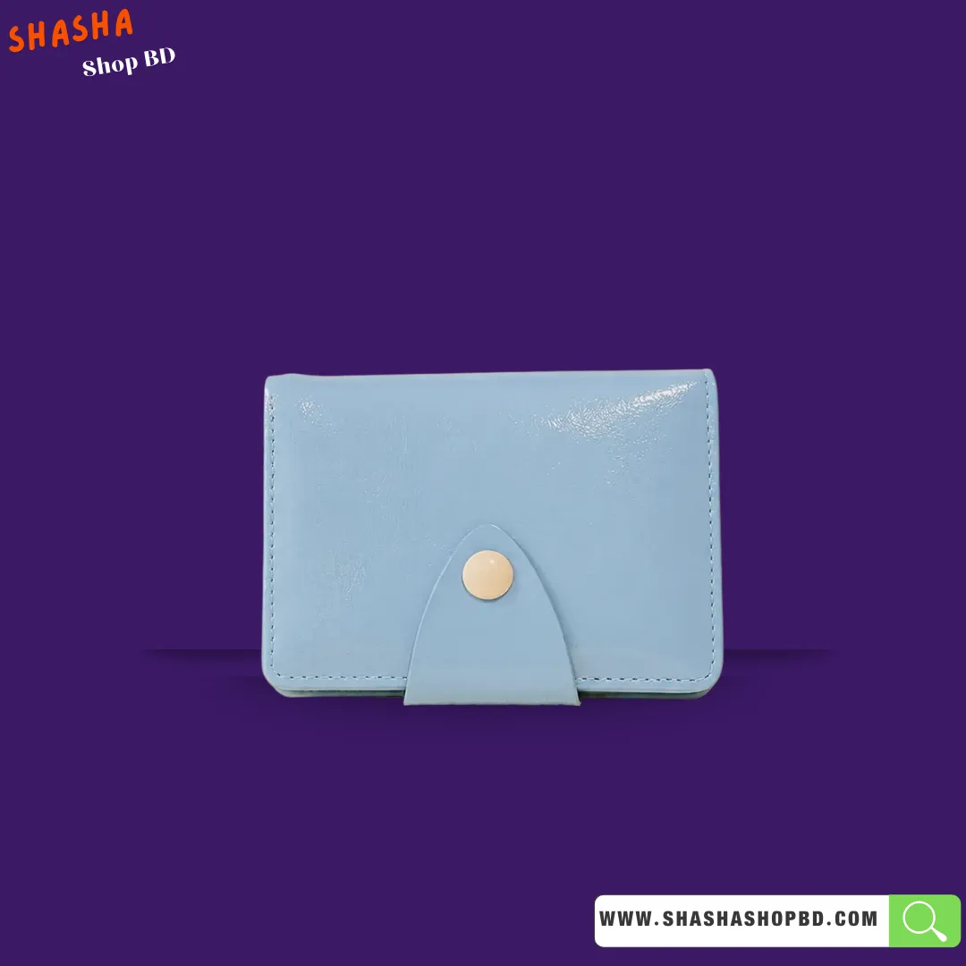 Premium Ladies Mini Wallet (KP47) - Baby Blue | Shasha Shop BD