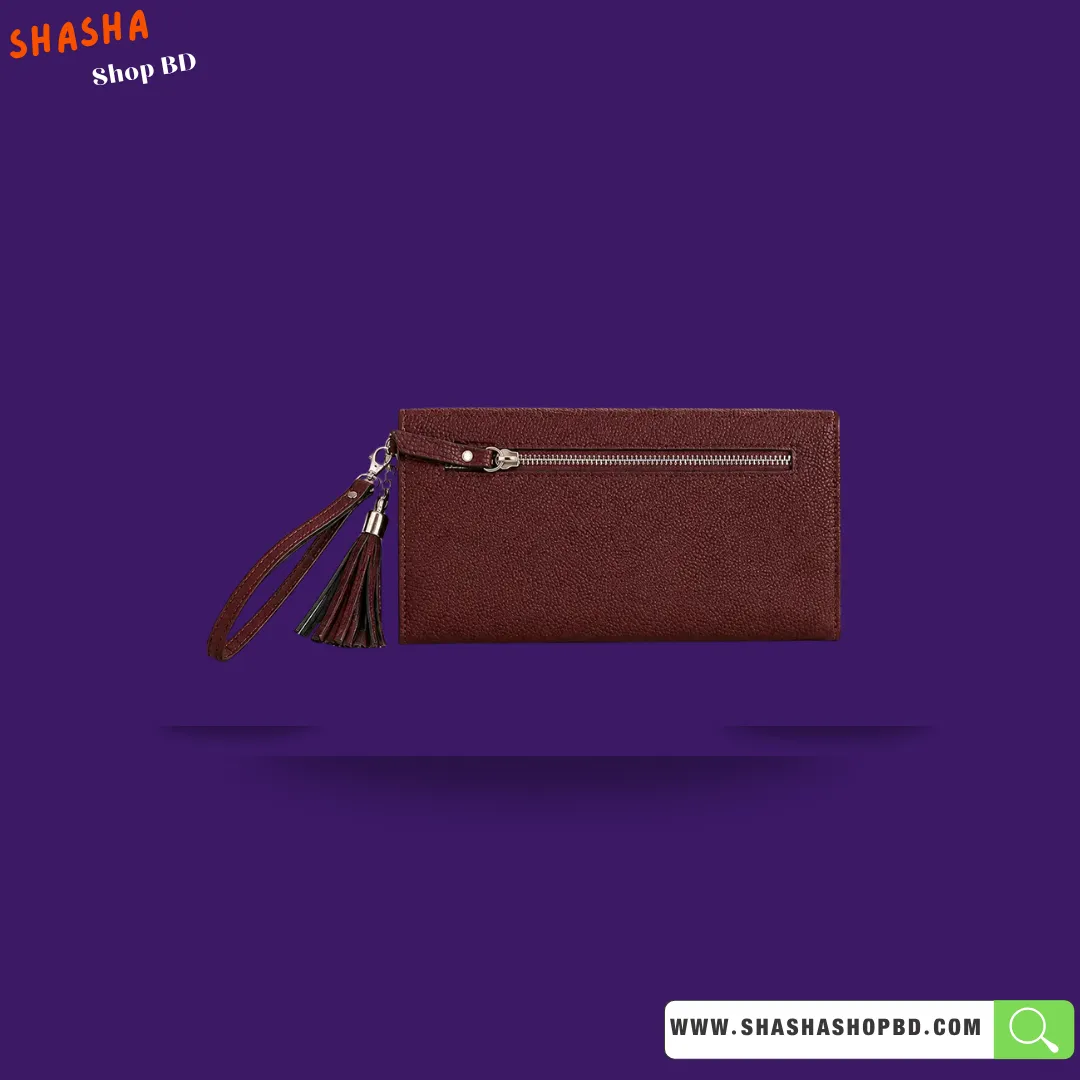 Premium Ladies Hand Purse (KP32) - Maroon | Shasha Shop BD