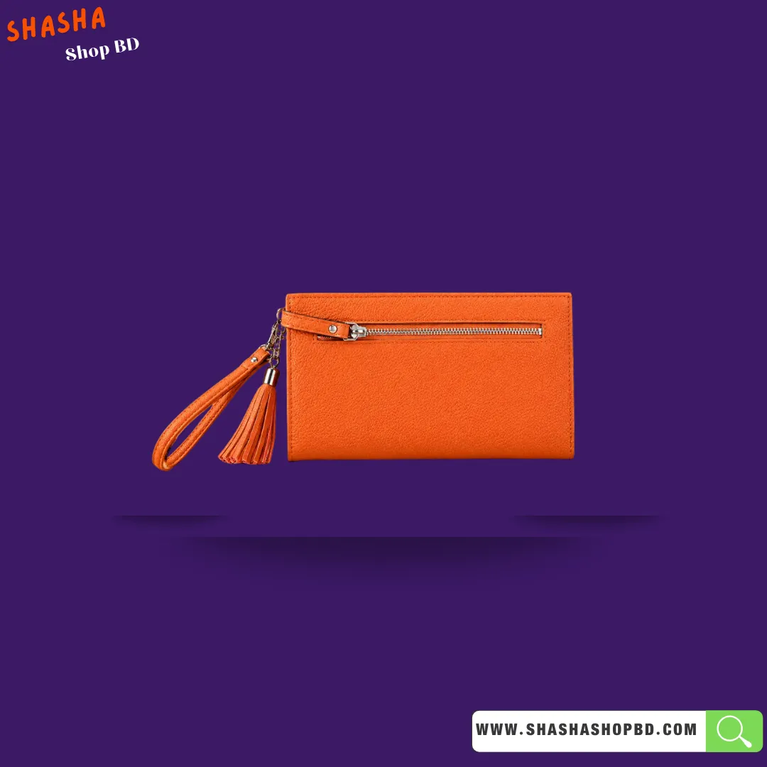 Premium Ladies Hand Purse (KP30) - Tangerine Orange | Shasha Shop BD