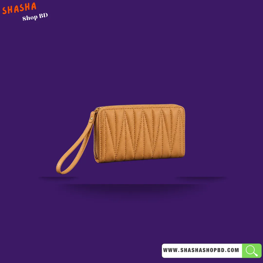 Premium Ladies Hand Purse (KP28) - Mustard Gold | Shasha Shop BD