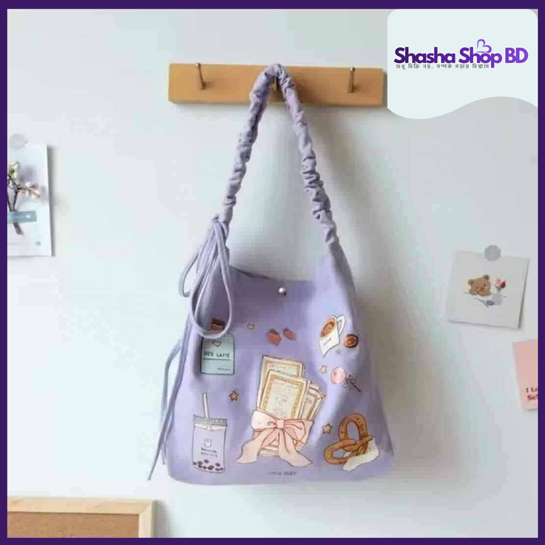 🎒 Printed Canvas One-Shoulder Bag | ওয়ান-শোল্ডার ব্যাগ!
