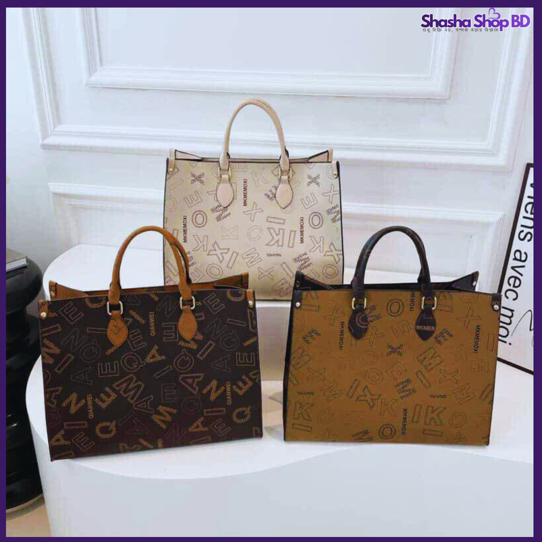 Big Size High Capacity Top Handle Monogram Tote Bag | দুবাই ব্র্যান্ডের প্রিমিয়াম টোট ব্যাগ