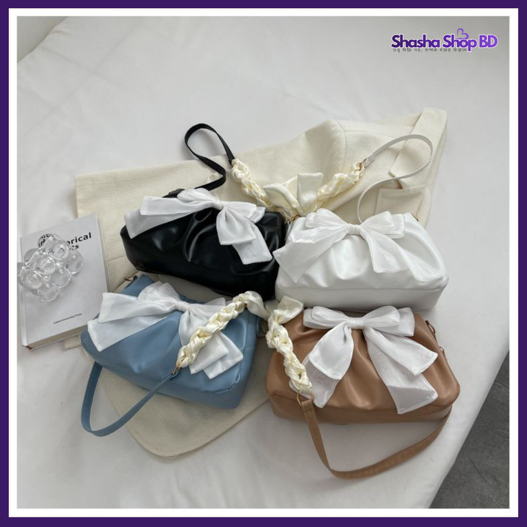 🎀 Elegant Bow Ribbon Handbag | চমৎকার ডিজাইনের রিবন হ্যান্ডব্যাগ