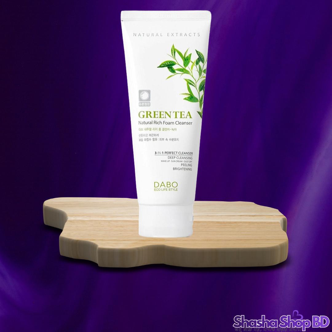 Dabo Green Tea Natural Rich Foam – পান এক রিফ্রেশিং ও অয়েল-ফ্রি গ্লোয়িং স্কিন!