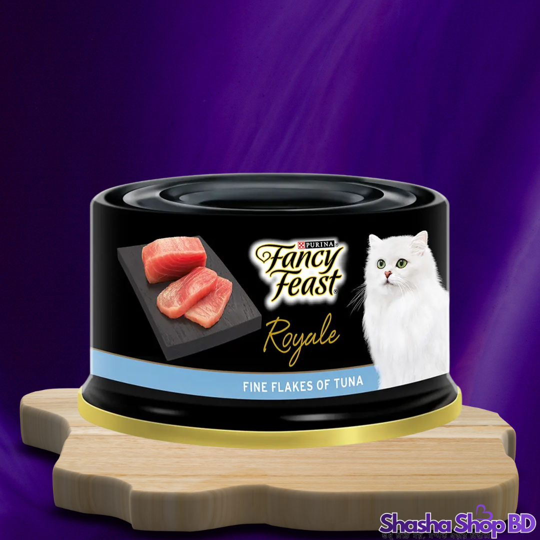 Purina Fancy Feast Royale Fine Flakes Of Tuna, 85g – টুনা মাছের সূক্ষ্ম ফ্লেক্সে রাজকীয় স্বাদ!