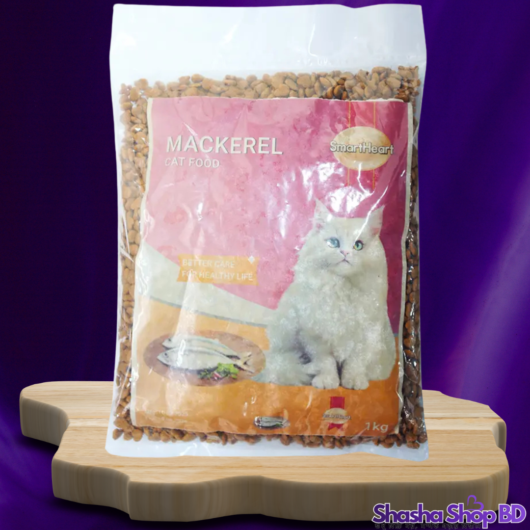 🐱 SmartHeart Adult Cat Food Mackerel, 1kg – আপনার বিড়ালের সুস্বাস্থ্য ও শক্তির সেরা উৎস!