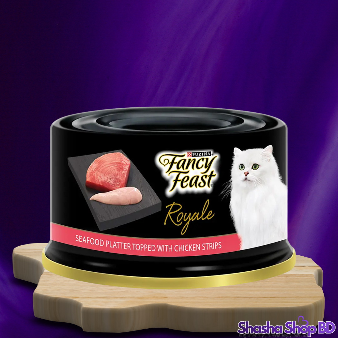 Purina Fancy Feast Royale Seafood Platter, 85g – মাছ ও মাংসের এক আভিজাত্যপূর্ণ স্বাদ!