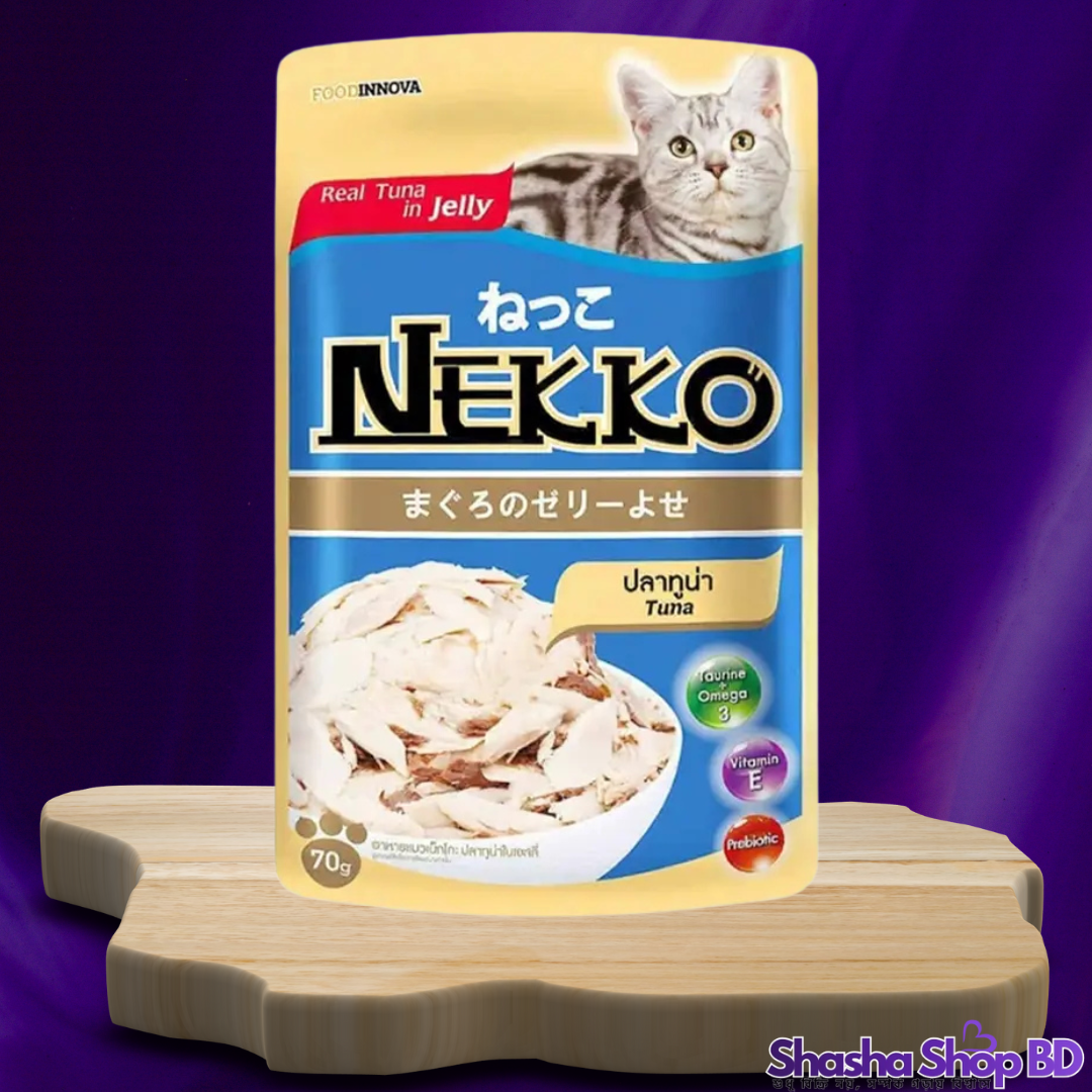 Nekko Tuna in Jelly, 70g – আপনার বিড়ালের পছন্দের আসল টুনার স্বাদ!