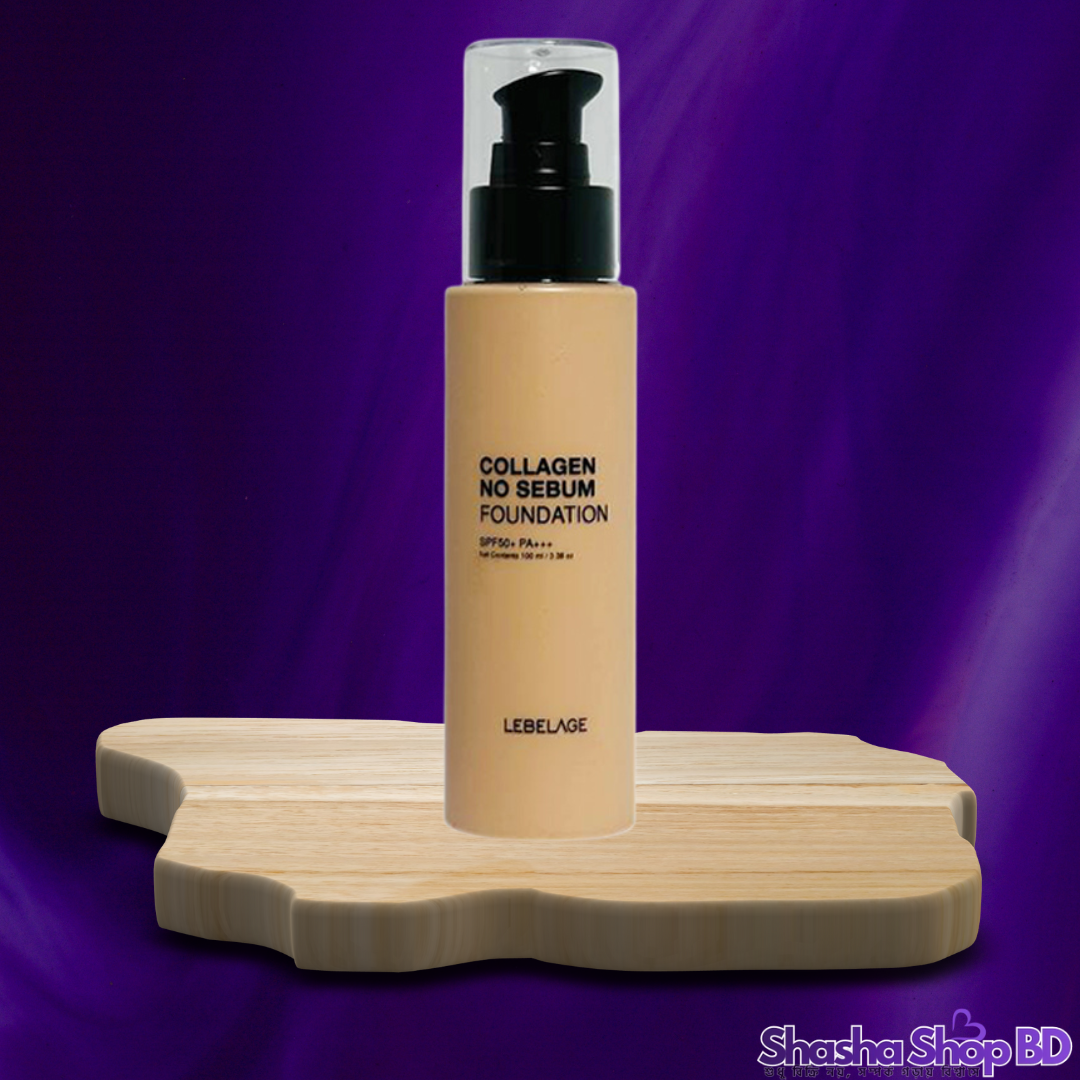 Lebelage Collagen No Sebum Foundation (Shade 23), 100 ml – ন্যাচারাল স্কিন টোনে নিখুঁত ফিনিশ!