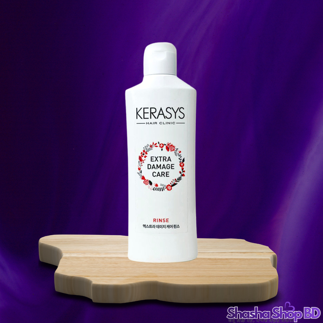 Kerasys Hair Clinic Extra Damage Care Rinse 180ml – রুক্ষ ও ক্ষতিগ্রস্ত চুলের জন্য প্রিমিয়াম কন্ডিশনিং!