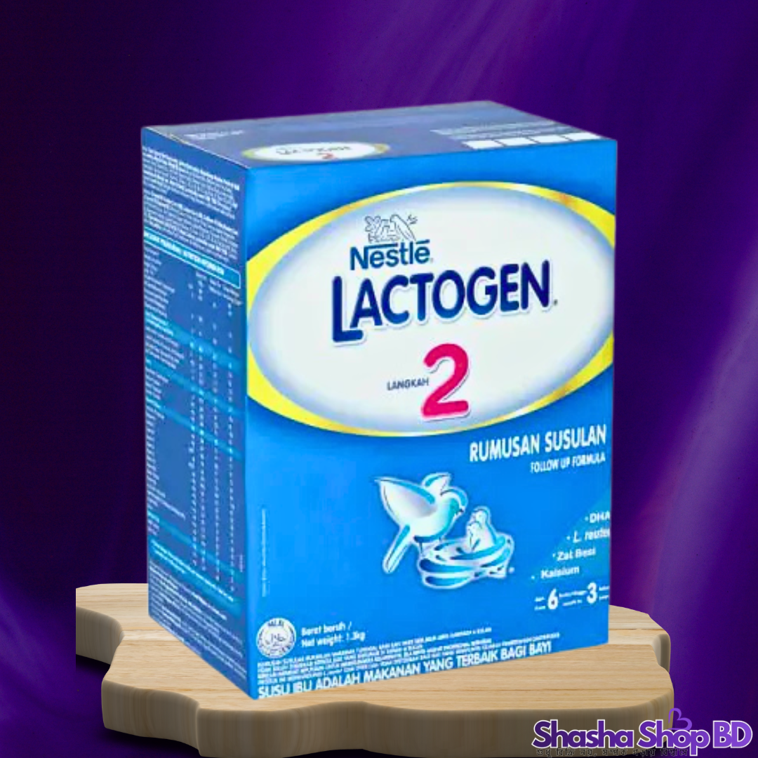 🍼 Nestle Lactogen 2 Baby Milk Follow-up Formula (6 Months to 3 Years) – 1300g ৬ মাস পরবর্তী সময়ে আপনার সোনামণির সঠিক বৃদ্ধি ও পুষ্টির বিশ্বস্ত সঙ্গী!