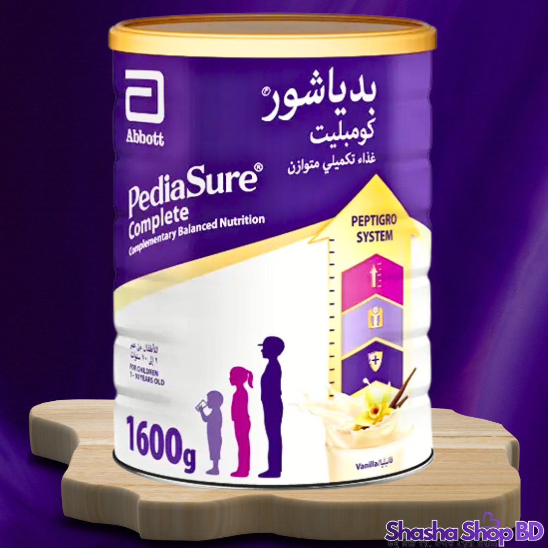 Pediasure Health & Nutrition Drink – Vanilla Flavor (1-10 Years) – 1600g আপনার সোনামণির দ্রুত বৃদ্ধি এবং সম্পূর্ণ পুষ্টির জন্য—সবথেকে সাশ্রয়ী বড় প্যাক!