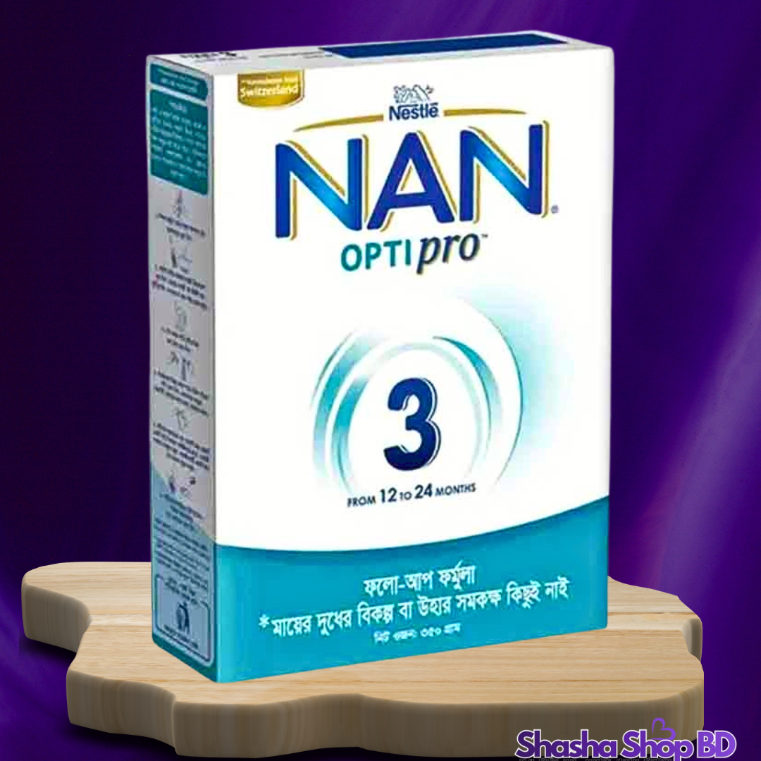 🍼 Nestle NAN 3 Optipro Follow-up Formula (12 to 24 Months) – 350g আপনার ১ থেকে ২ বছর বয়সী সোনামণির সঠিক বিকাশ এবং শক্তিশালী রোগ প্রতিরোধ ক্ষমতার নিশ্চয়তা!