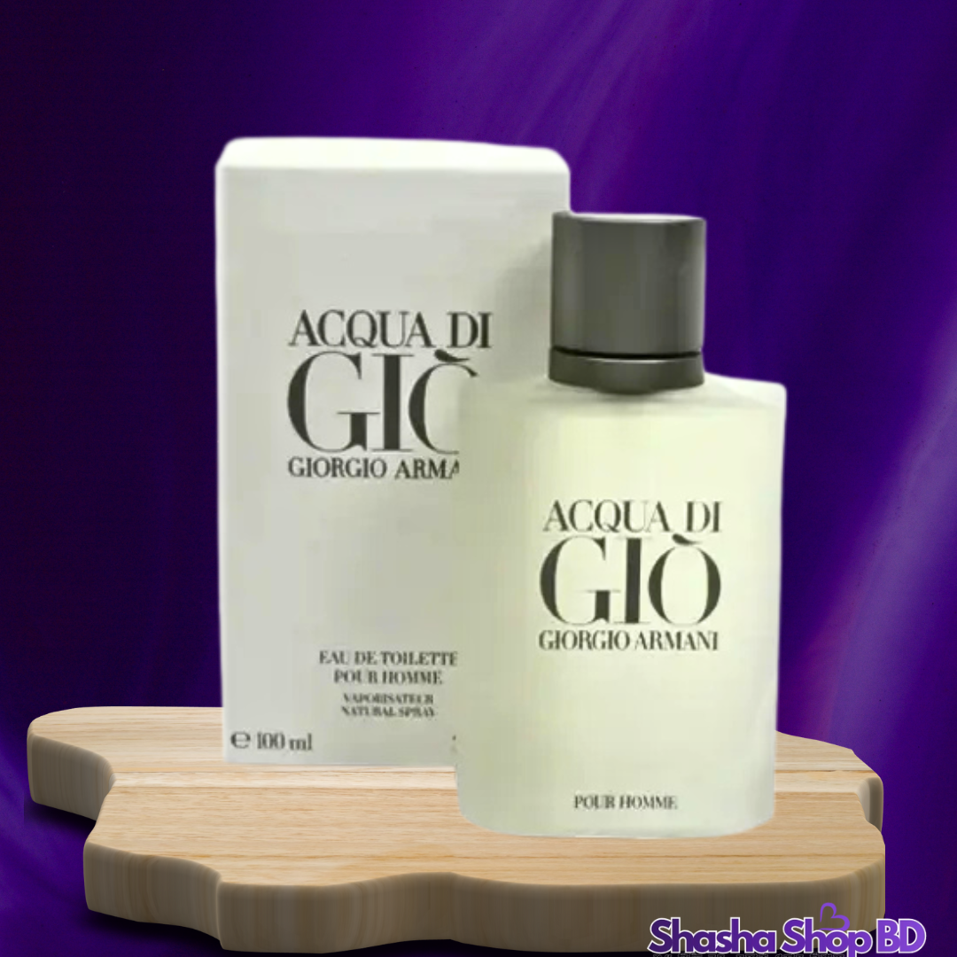 🌊 Acqua Di Gio Giorgio Armani Eau de Toilette Spray Pour Homme – 100ml ​ভিড় থেকে নিজেকে আলাদা করতে এবং আভিজাত্যের জানান দিতে বেছে নিন বিশ্বের অন্যতম জনপ্রিয় এই ক্ল্যাসিক সুগন্ধি!
