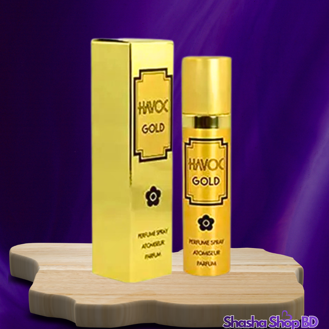 ✨ Havoc Gold Perfume Spray – 75ml ​আভিজাত্য এবং দীর্ঘস্থায়ী সতেজতার এক অনন্য সংমিশ্রণ—নিজের ব্যক্তিত্বকে ফুটিয়ে তুলুন নতুন আঙ্গিকে!