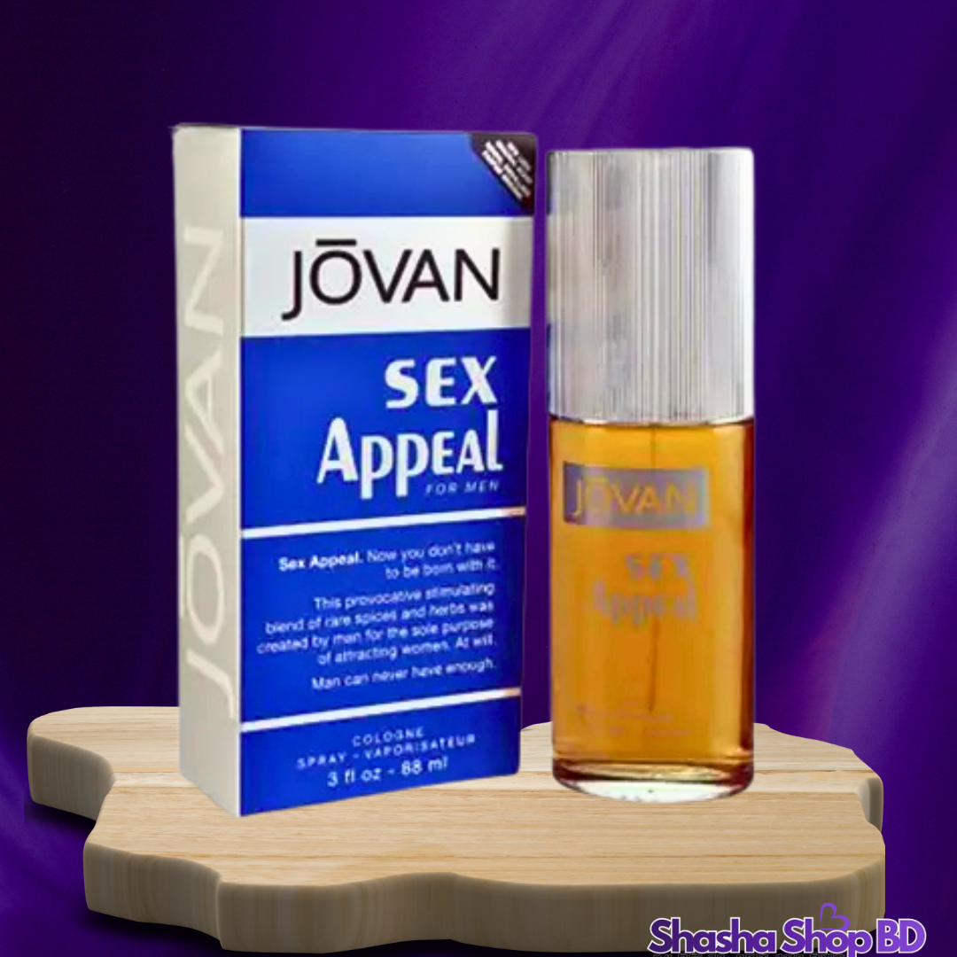 🔥 Jovan Sex Appeal Cologne Spray for Men – 88ml ​এক রহস্যময় আভিজাত্য এবং তীব্র পুরুষালি আকর্ষণের কালজয়ী সুগন্ধি!