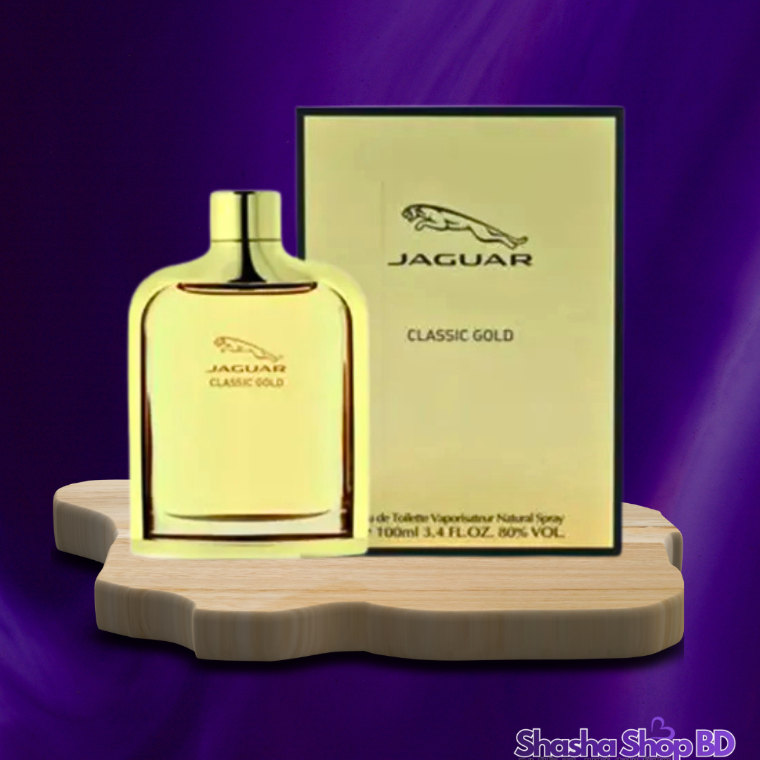 Jaguar Classic Gold Eau de Toilette Spray – 100ml আভিজাত্য, বিলাসিতা এবং রাজকীয় ব্যক্তিত্বের এক অনন্য প্রতিফলন—নিজেকে উপস্থাপন করুন এক নতুন উচ্চতায়!