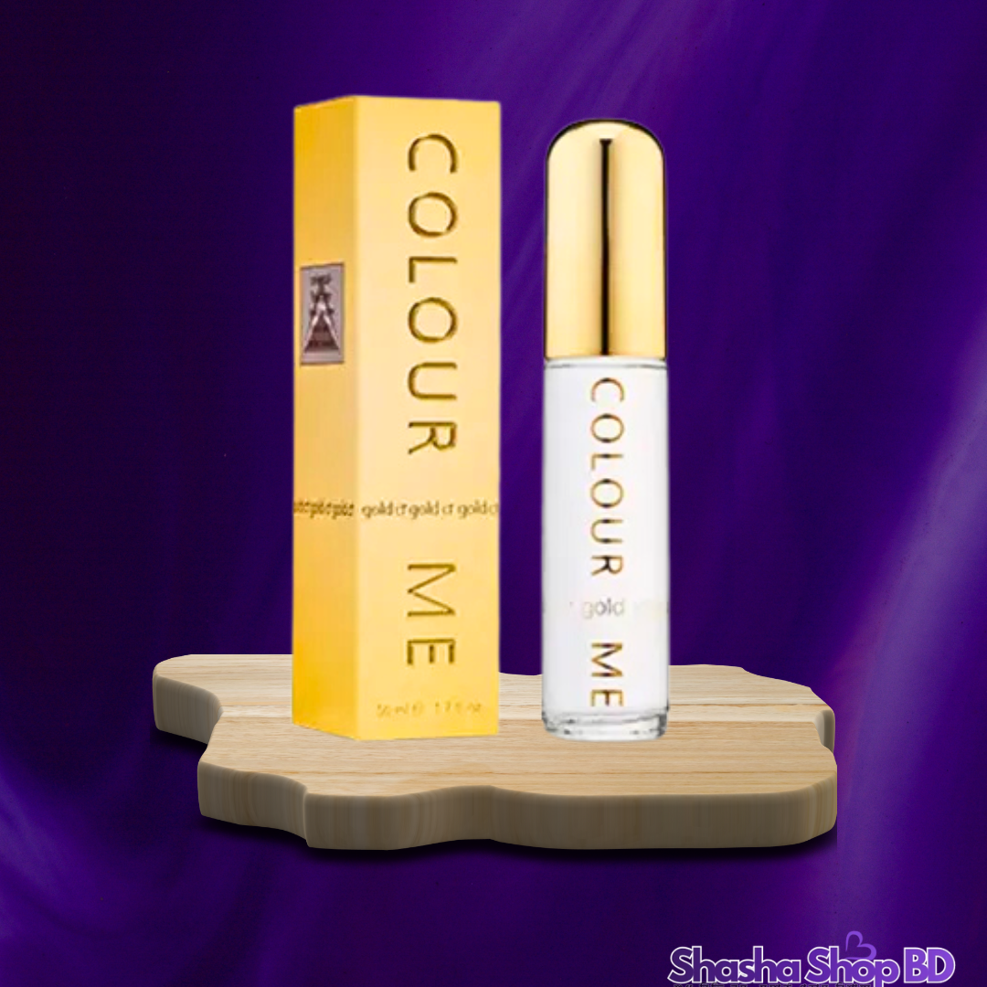Colour Me Gold Eau De Parfum for Men – 50ml আভিজাত্য, বিলাসিতা এবং ব্যক্তিত্বের এক স্বর্ণালী প্রকাশ—নিজেকে উপস্থাপন করুন নতুন মহিমায়!