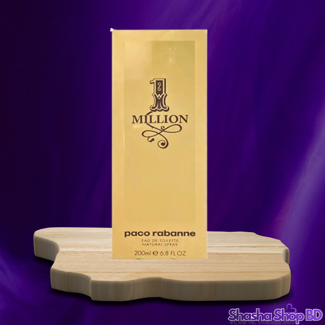 Paco Rabanne 1 Million Eau de Toilette Spray – 200ml বিলাসিতা এবং আভিজাত্যের এক বিশাল ভাণ্ডার—নিজেকে উপস্থাপন করুন একজন অদম্য বিজয়ীর বেশে!