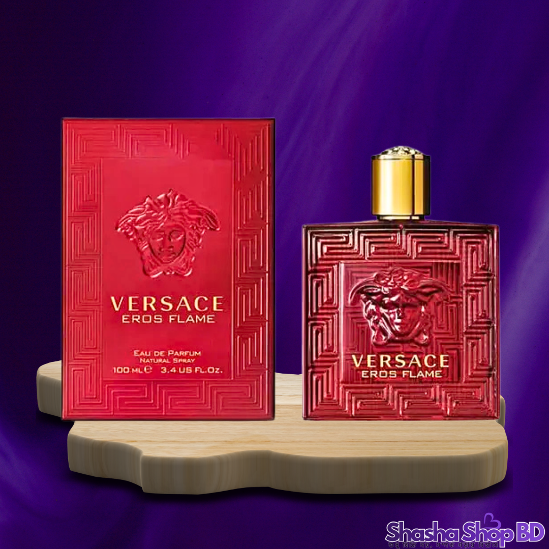 🔥 Versace Eros Flame Eau De Parfum for Men – 100ml আবেগ, শক্তি এবং পুরুষালি আভিজাত্যের এক অগ্নিঝরা বহিঃপ্রকাশ—নিজের উপস্থিতিকে করুন অদম্য!