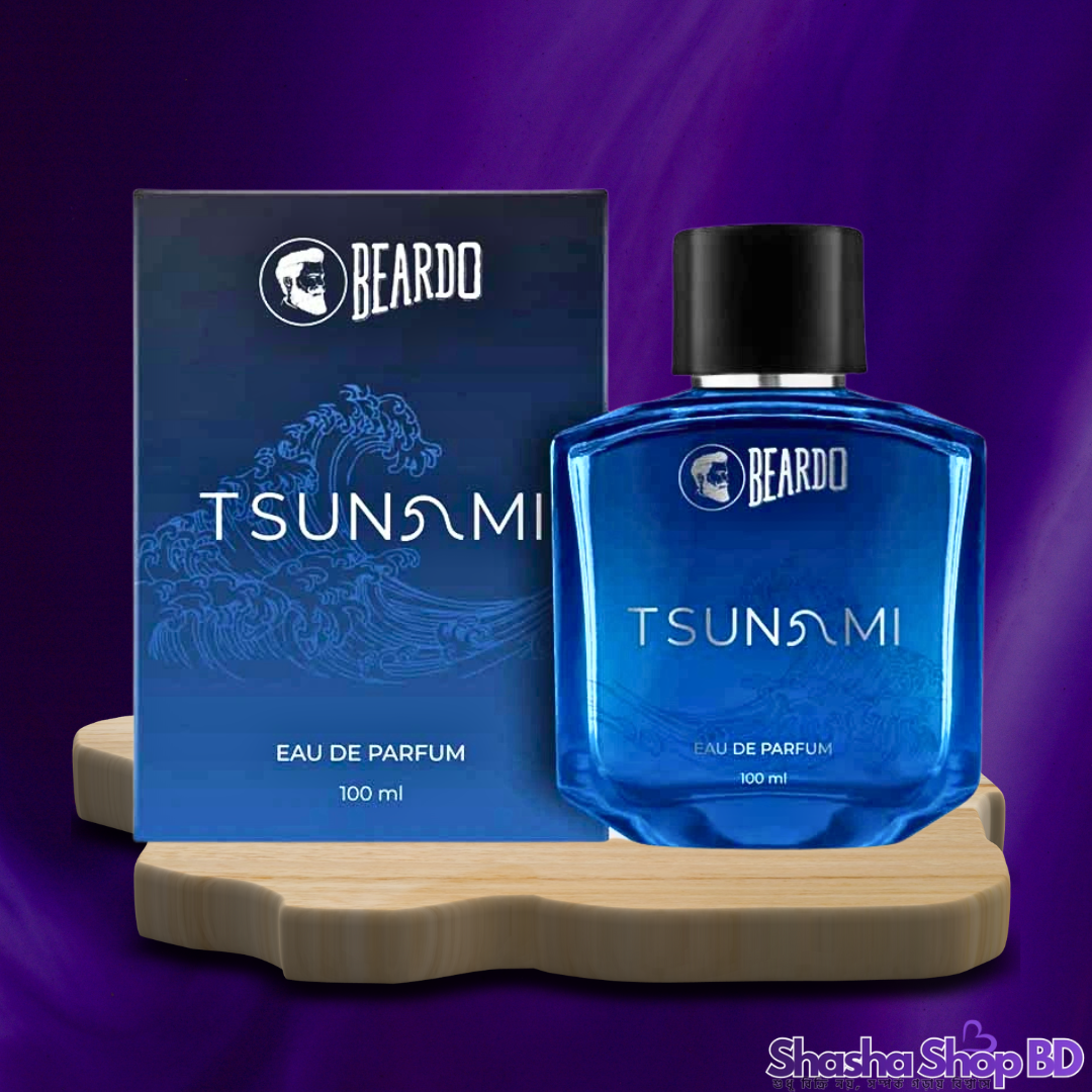 🌊 Beardo Tsunami Eau De Parfum – 100ml সমুদ্রের বিশালতা এবং ঢেউয়ের তীব্র সতেজতা—আপনার ব্যক্তিত্বে আনুন এক অদম্য ও শীতল আভিজাত্য!