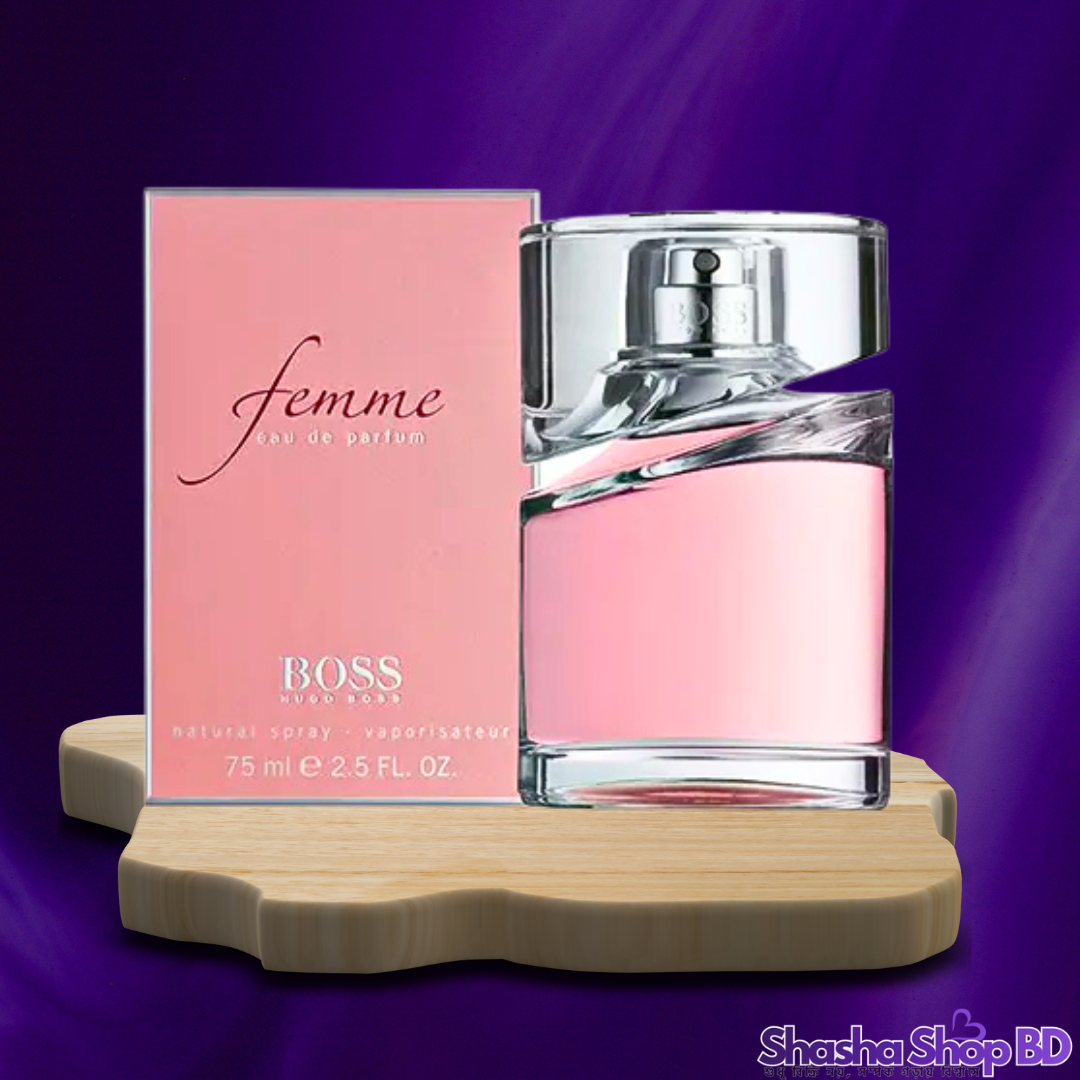 💖 Hugo Boss Femme Eau De Parfum Natural Spray – 75ml নারীত্বের কোমলতা এবং আধুনিক আভিজাত্যের এক অনন্য প্রতিফলন!