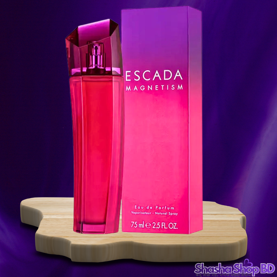 Escada Magnetism Eau De Parfum Natural Spray – 75ml চৌম্বকীয় আকর্ষণ আর আভিজাত্যের এক অনন্য মেলবন্ধন—যা আপনাকে করবে অপ্রতিরোধ্য!