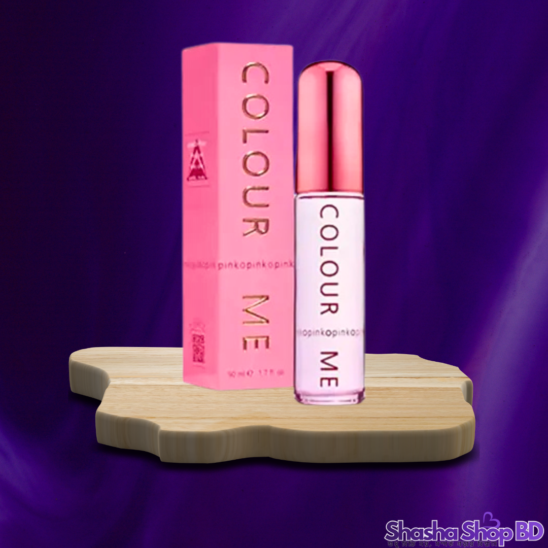 Colour Me Pink Parfum De Toilette Perfume Spray – 50ml স্নিগ্ধতা আর নারীত্বের এক মায়াবী প্রকাশ—যা আপনার প্রতিদিনকে করবে আরও বর্ণিল!