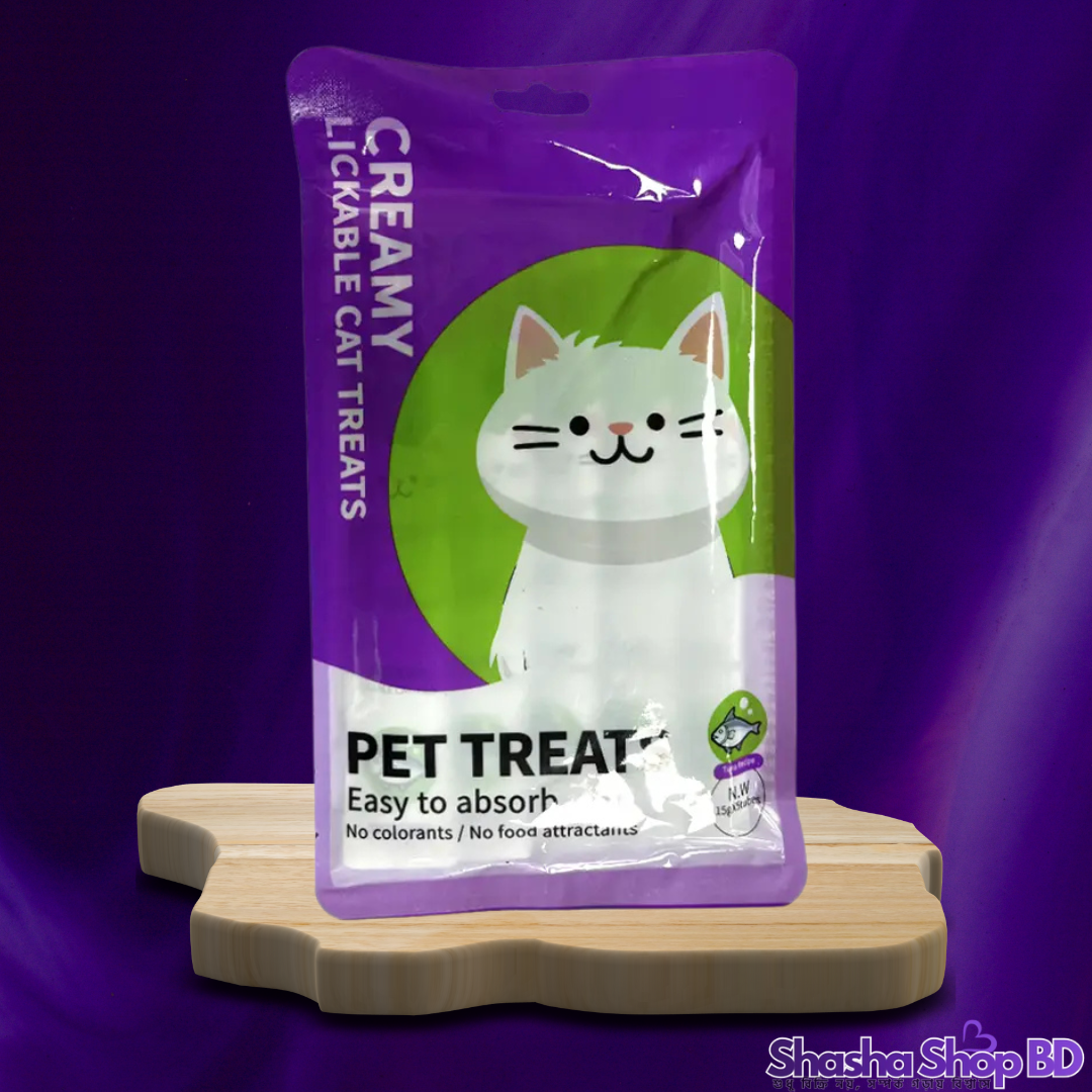 🐾 Wellbaby Tuna Creamy Lickable Cat Treats – 5x15g (75g) আপনার আদরের বিড়ালের জন্য সুস্বাদু এবং পুষ্টিকর টুনা ফিস্ট!