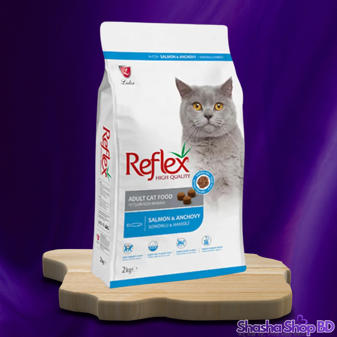 🐾 Reflex Adult Cat Food Salmon & Anchovy – 2kg (Premium Nutrition for Shiny Coat & Strong Immunity – আপনার বিড়ালের জন্য সেরা টার্কিশ খাবার!)