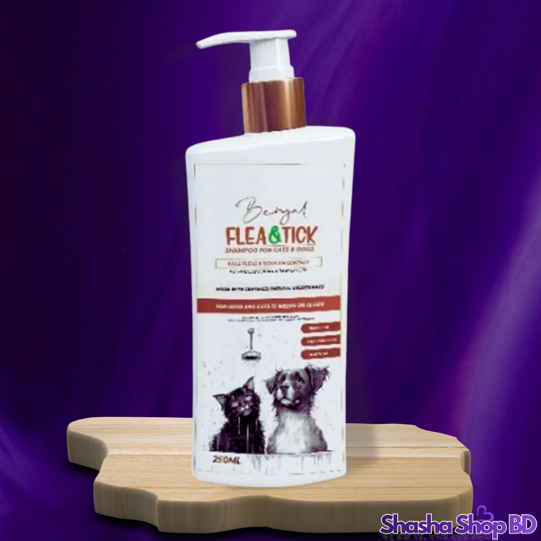 🛁 Bengal Flea & Tick Shampoo – 250ml (Effective Parasite Control – আপনার পোষা প্রাণীর চুলকানি ও পরজীবী সমস্যার দ্রুত সমাধান!)