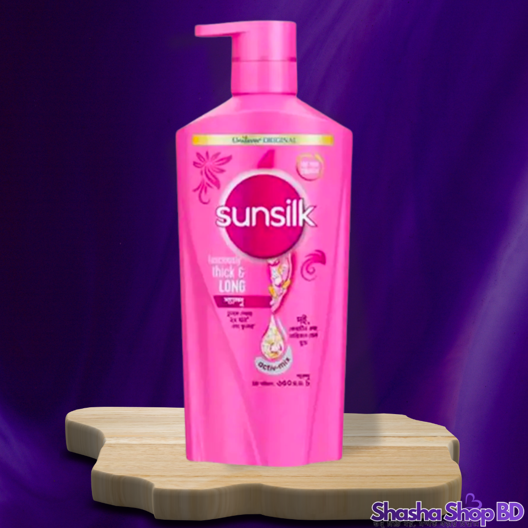 Sunsilk Lusciously Thick & Long Shampoo – 650ml (Get 2X Thicker Hair – আপনার চুলকে করুন আরও ঘন, লম্বা এবং প্রাণবন্ত!)