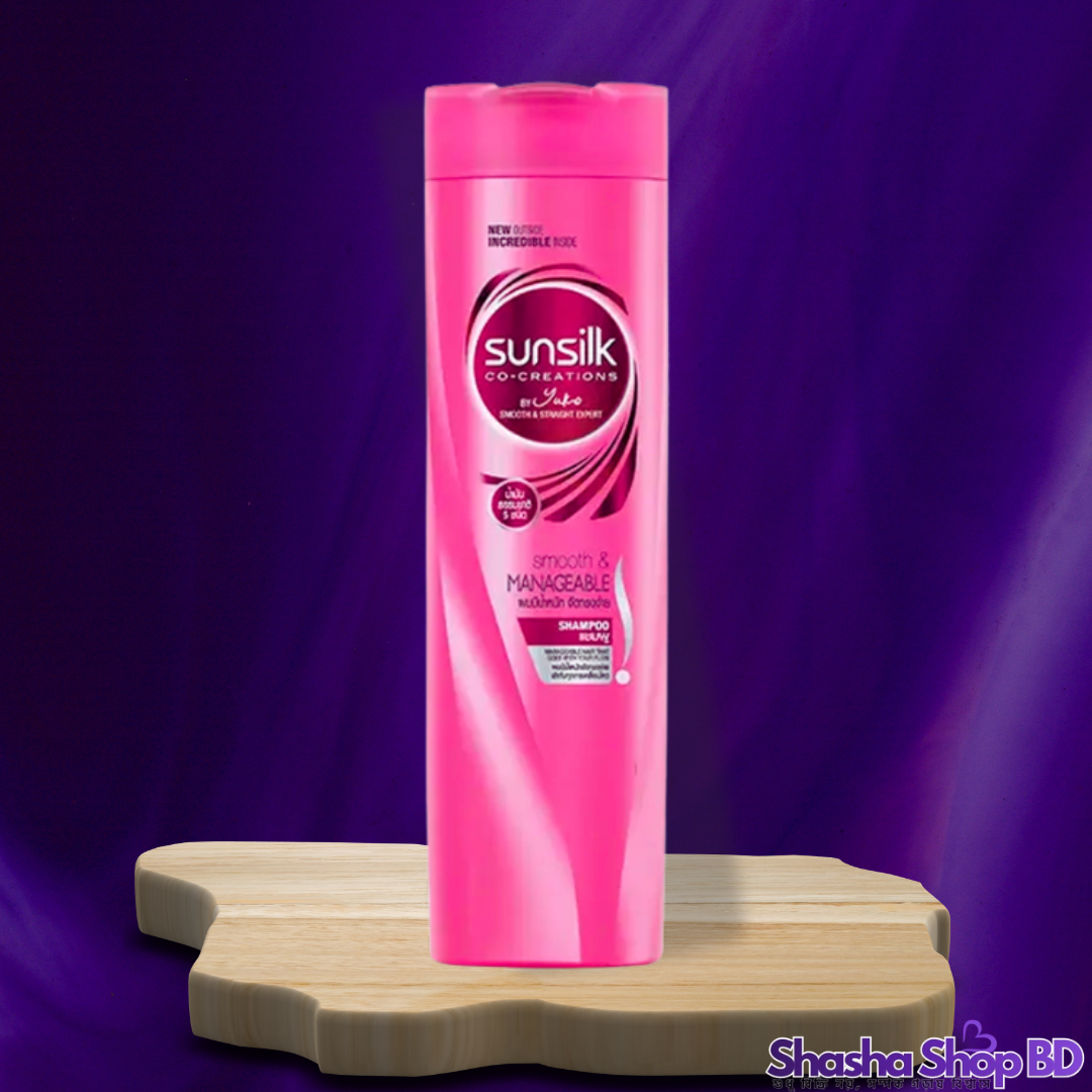 Sunsilk Smooth & Manageable Shampoo – 300ml (Say Goodbye to Tangled Hair – পান সারাদিন জটমুক্ত, রেশমি এবং সুগন্ধি চুল!)
