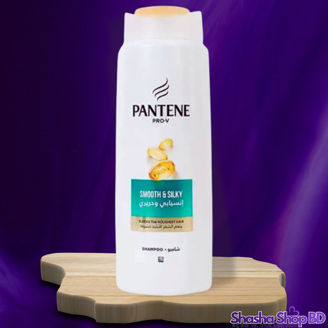 Pantene Pro-V Smooth & Silky Shampoo – 400ml (Sleeks the Roughest Hair – আপনার রুক্ষ চুলকে করুন রেশমি কোমল এবং মসৃণ!)