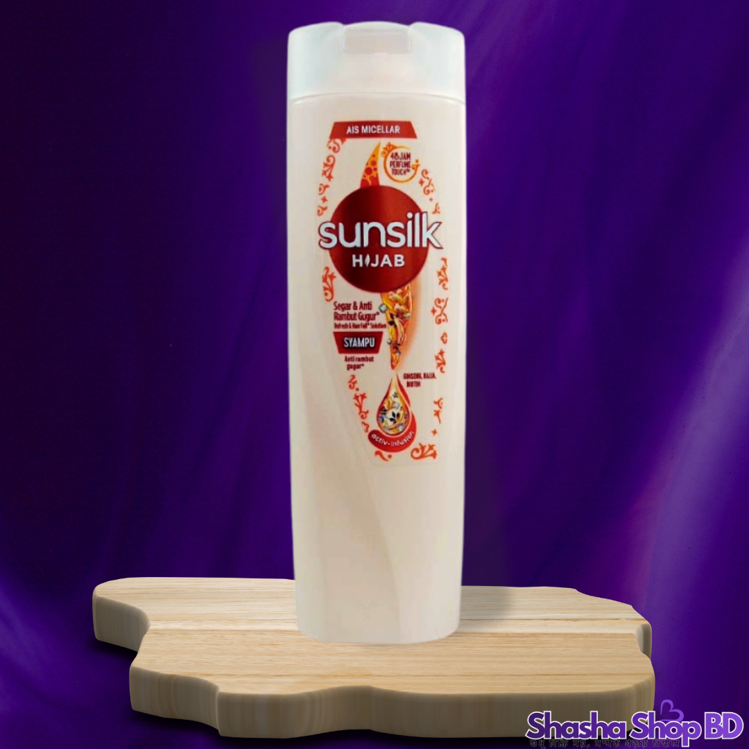 Sunsilk Hijab Refresh & Hair Fall Solution Shampoo – 300ml (Freshness & Strength – হিজাব পরিহিত চুলের সতেজতা এবং চুল পড়া রোধের সেরা সমাধান!)