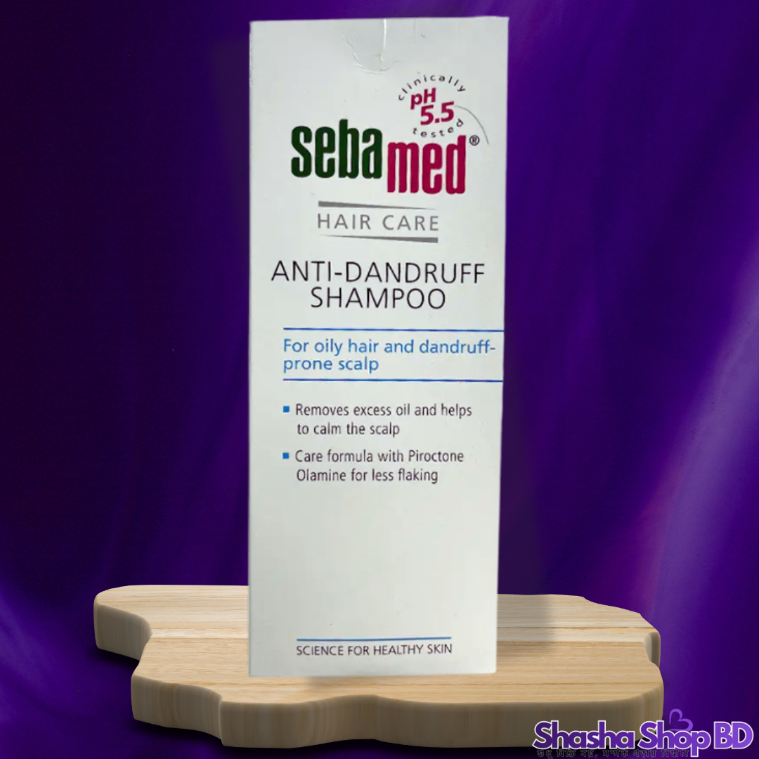 Sebamed Anti-Dandruff Shampoo – 200ml (Clinically Tested pH 5.5 – খুশকি মুক্ত স্ক্যাল্প এবং সুস্থ চুলের বৈজ্ঞানিক সমাধান!)