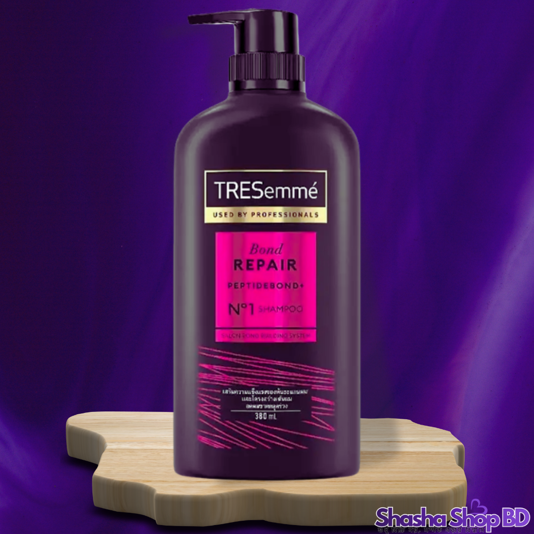 TRESemmé Bond Repair Peptide Bond+ Shampoo – 380ml (N°1 Salon Bond Building System – চুলের অভ্যন্তরীণ ড্যামেজ মেরামত করে চুলকে করুন অবিশ্বাস্য মজবুত!)