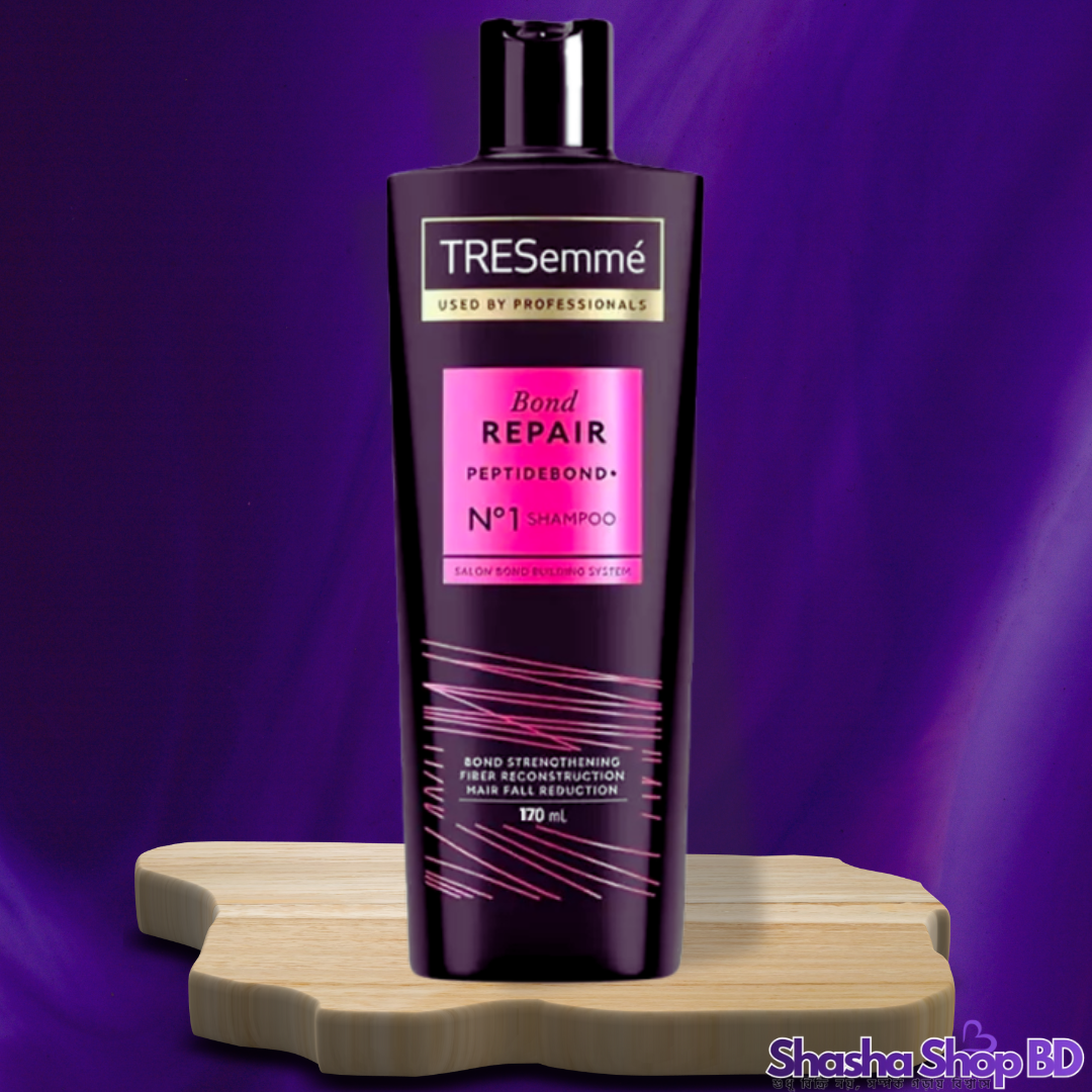TRESemmé Bond Repair Hair Fall Control Shampoo – 170ml (Bond Strengthening & Fiber Reconstruction – চুলের অভ্যন্তরীণ ড্যামেজ মেরামত করে চুল পড়া রোধের প্রফেশনাল সমাধান!)